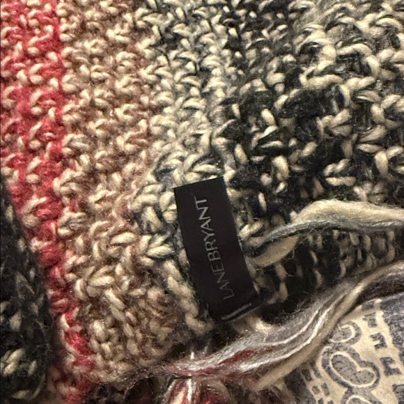 Lane Bryant Black and Pink Knit Hat and scarf - Picture 3 of 3